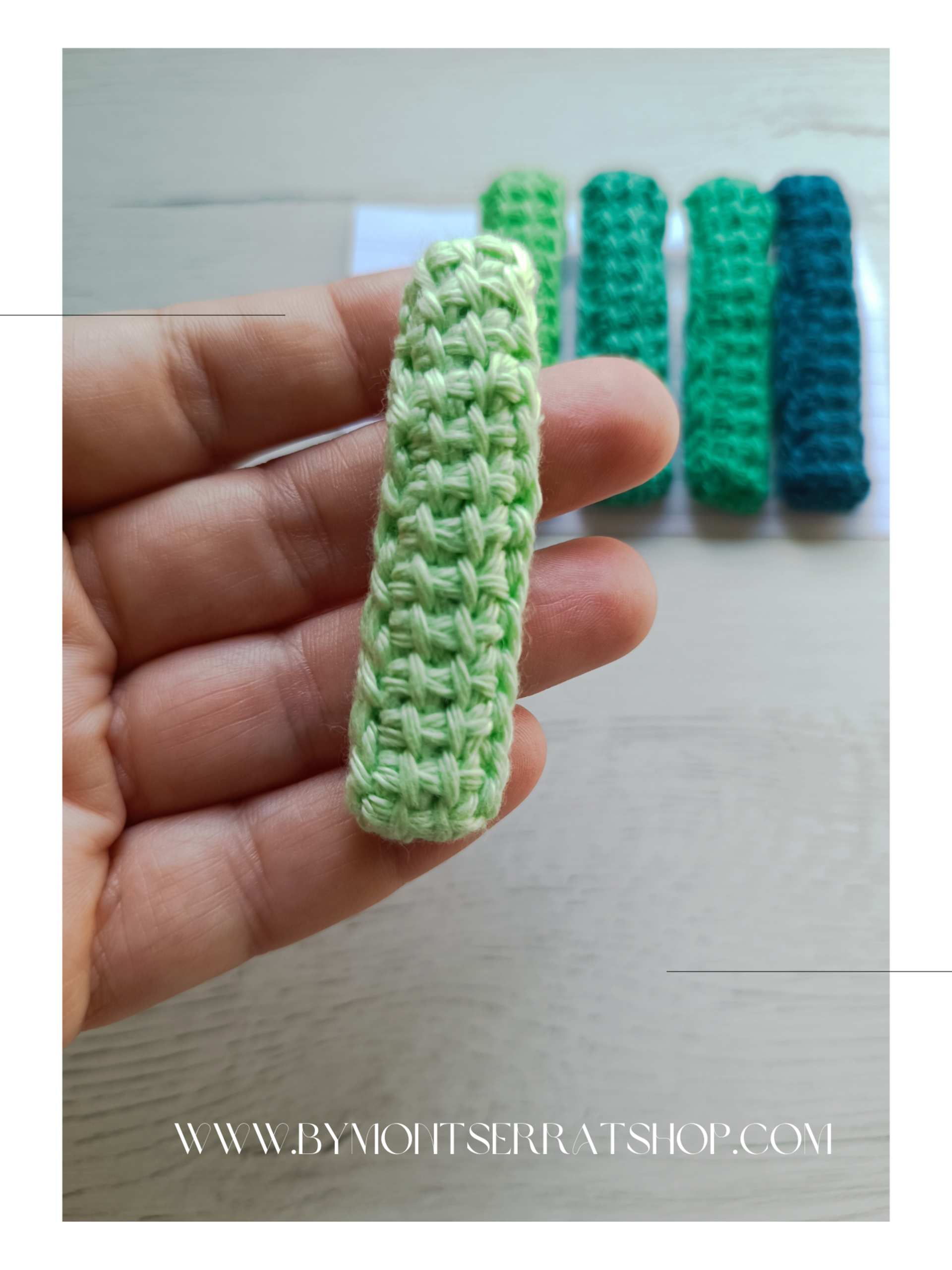 Pinzas para el pelo multicolor verde - 3